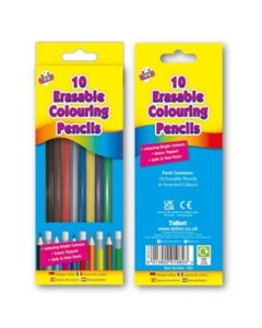 10 Erasable Coloured Pencils Tallon