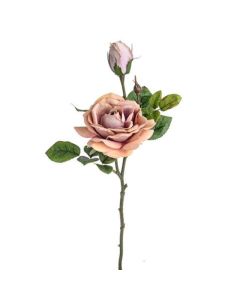 Rose Bud Spray Peach 45cm