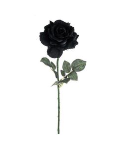Open Rose Stem Black