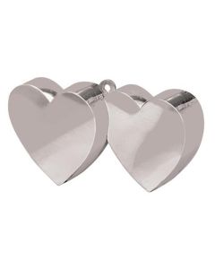 BALLOON WEIGHT DOUBLE HEART SILVER - 11711-18/1