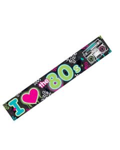I Love the 80's Foil Banner Amscan