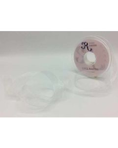15mm Plain Organza Ribbon White