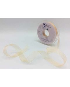 15mm Plain Organza Ribbon Gold