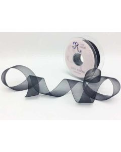 25MM ORGANZA BLACK - 1209/25-030/1