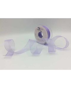 25mm Plain Organza Ribbon Light Orchid