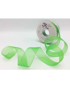 25mm Organza Ribbon Emerald Green