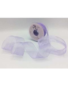 40mm Plain Organza Ribbon Light Orchid