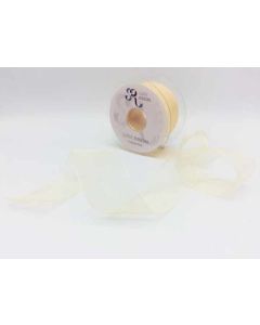 40mm Plain Organza Ribbon Gold