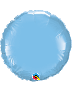 18" Pale Blue Round Foil Balloon Unpackaged Qualatex