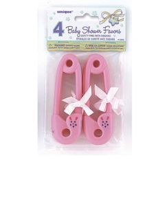 Pink Baby Shower Nappy Pin Favors Unique