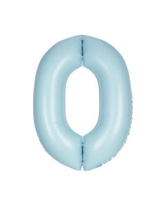 34" Matte Blue Number 0 Foil Balloon Unique