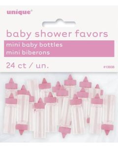 Pink Baby Shower Mini Baby Bottle Favors Unique