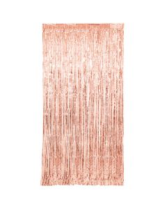 ROSE GOLD FOIL FRINGE DOOR CURTAIN - 16836