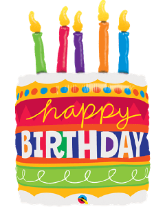 35" Cake with Candles Supershape Foil Qualatex