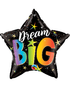 Dream Big Rainbow Stars Foil Balloon Qualatex