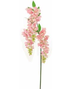 Silk 3 Head Wisteria Stem Soft Pink