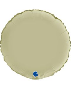 18" Satin Olive Green Round Foil Balloon Grabo