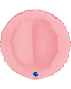 18" Matte Pink Round Foil Balloon Grabo