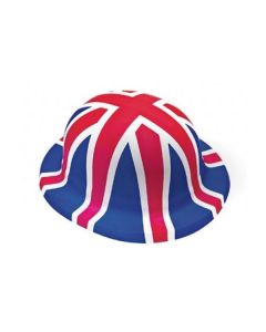 Plastic Union Jack Design Bowler Hat PMS