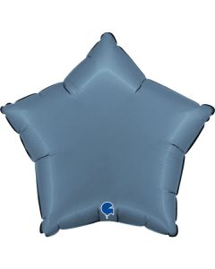 18" Satin Blue Jeans Star Foil Grabo