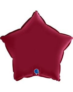 18" Satin Cherry Star Foil Balloon Grabo