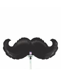 14" Mustache Air-Fill Foil Balloon Unpackaged Grabo