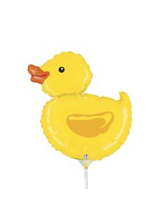 14" Ducky Air-Fill Foil Balloon Unpackaged Grabo
