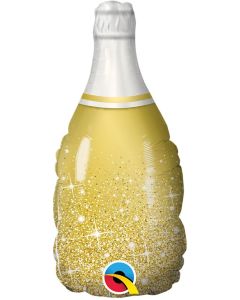 14" Mini Gold Bubbly Wine Bottle Qualatex