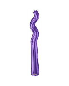 14" Purple Kurly Zig Zag Foil Balloon Unpackaged Kaleidoscope