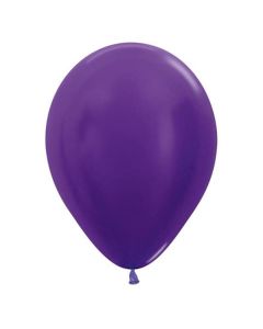 5" Metallic Violet 100 Latex Balloons - 20002032/1