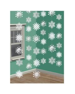 6 7ft String Snowflake Decorations Amscan