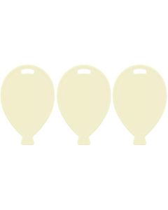 Ivory Plastic Balloon Shape Weight 100pk Oaktree
