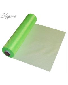 Eleganza Soft Sheer Organza Lime Green 29cm x 25m