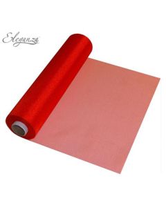 Eleganza Soft Sheer Organza Red 29cm x 25m