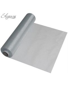 Eleganza Soft Sheer Organza Silver 29cm x 25m