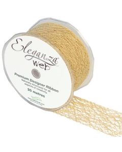 50mm Eleganza Web Ribbon Natural