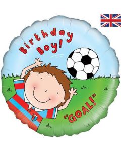 18" Birthday Boy Footballer Round Foil Oaktree