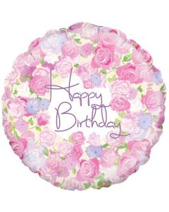 18" FOIL VINTAGE FLORAL BIRTHDAY - 228472/1