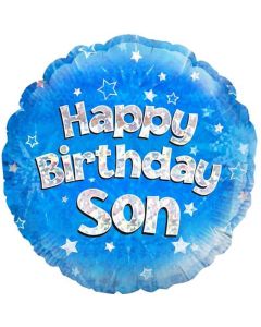 18" Blue Birthday Son Round Foil Oaktree