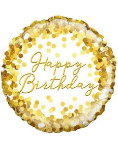 18" FOIL GOLD SPARKLE BIRTHDAY HOLOGRAPHIC - 229578/1