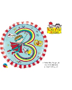 18" Foil Round Re-Age 3 Super Hero Stripes