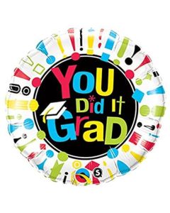 18" You Did It Grad Foil Balloon Qualatex