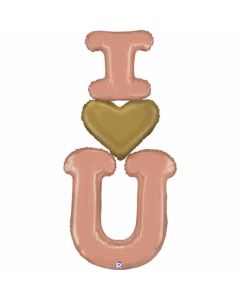 5ft Special Delivery I Love You Rose Gold Foil Balloon Grabo