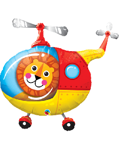 35" Lion Helicopter SuperShape Foil Balloon Qualatex