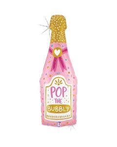 37" Bubbly Champagne Bottle Foil Grabo