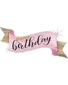 45" Pastel Birthday Banner Foil Grabo