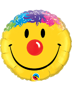 9" Yellow Smiling Face Air-Fill Round Foil Qualatex
