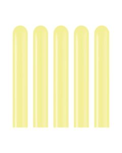 Modelling 260 Macaron Pastel Yellow 100ct Latex Balloons From Kalisan