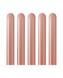 Modelling 260 Mirror Chrome Rose Gold 100ct Latex Balloons From Kalisan