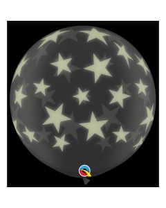 36" Glow Stars Latex 2pk Qualatex